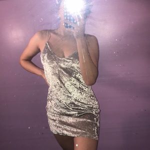 Shiny gray dress